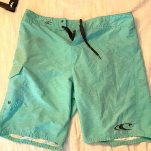 O’Neill Teal Board Shorts | 34 Waist